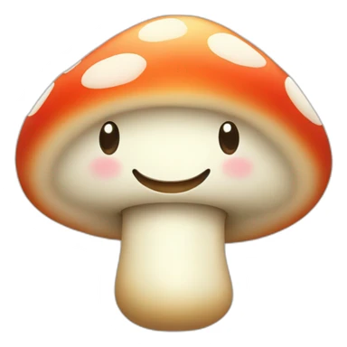 Small happy mushroom sticker