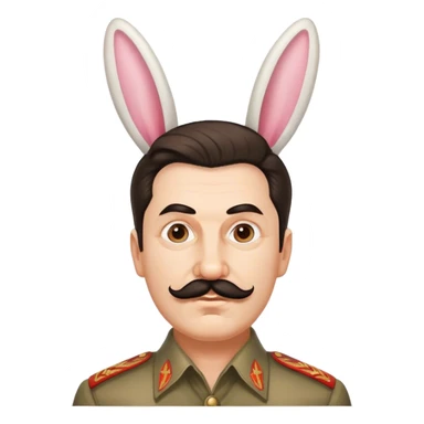 stalin com orelhas de coelhin sticker