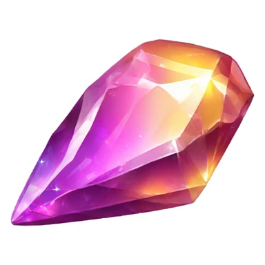 Shiny sparkly colorful crystal gem shard sticker