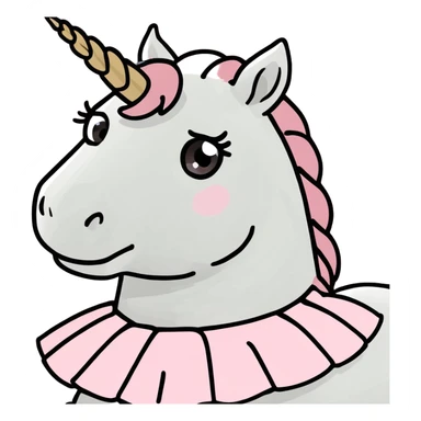 Unicorn in a tutu sticker