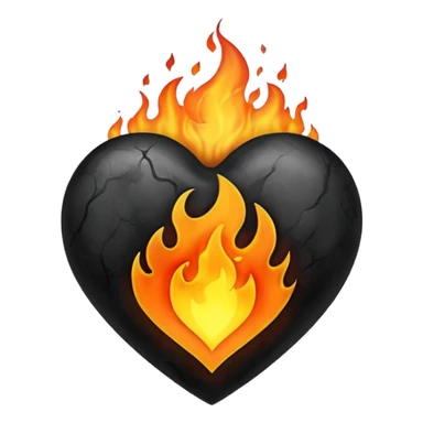 ❤️‍🔥same Balck fire heart sticker