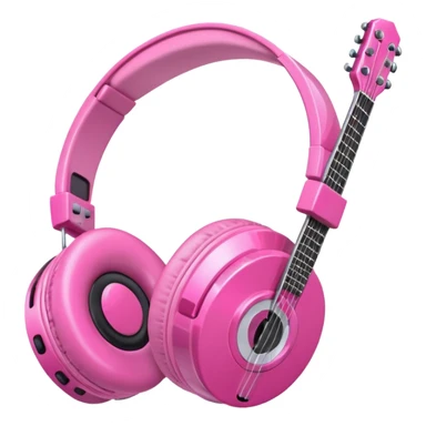 🎧 🎸💿 but make them all pink sticker