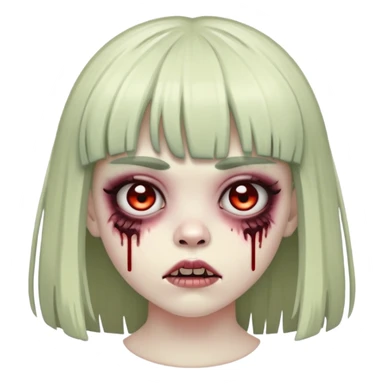 Girl zumbi com franja sticker