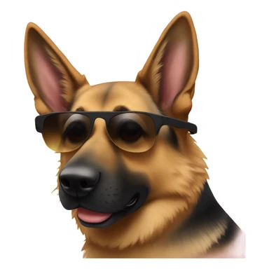 German Shepard with sunglasses  sticker