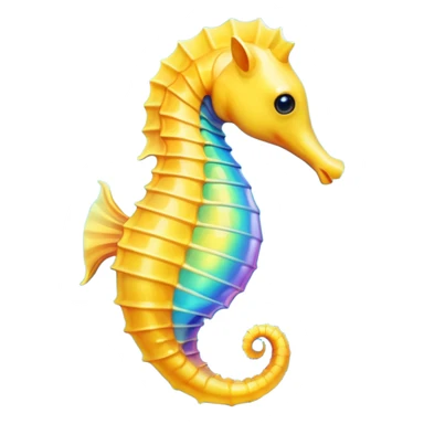yellow seahorse sticker
