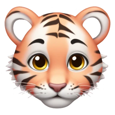 Pink baby tiger sticker