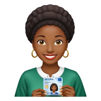 Nigeria, travel visa, with black woman photo on it. sticker