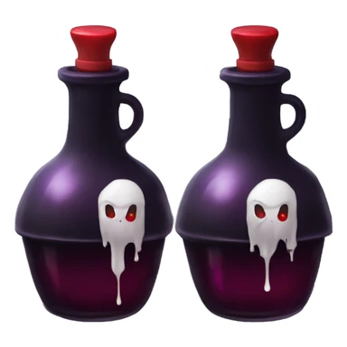a stylish potion bottle with blood and a gothic lid, perfect for a vampire girl theme." sticker