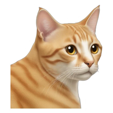 Cat looking at us from her right side sticker