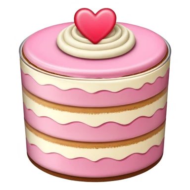 Pink Tiramisu With Heart sticker