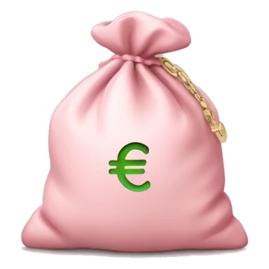 money bag soft pink color  sticker