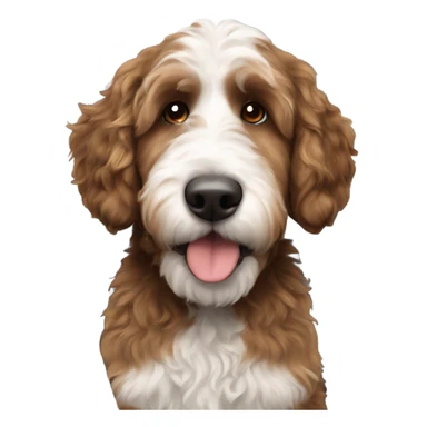 Bernedoodle in airplane sticker