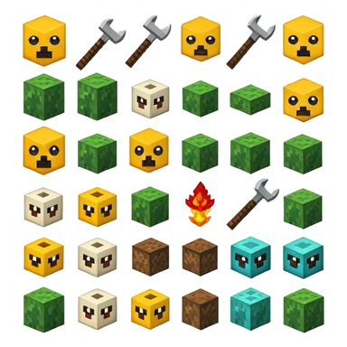 tôi muốn 1 emoji kiếm của minecraft sticker
