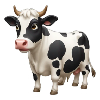 une vache qui fait caca sur un orignal sticker