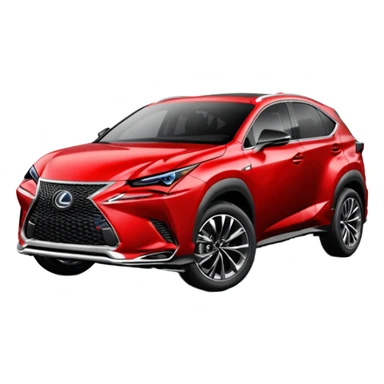 Red 2022 Lexus NX f-sport sticker
