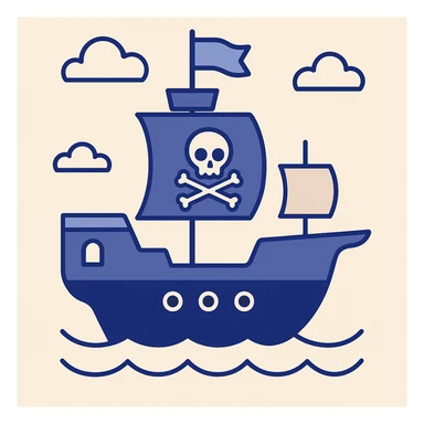 pirate ship sticker