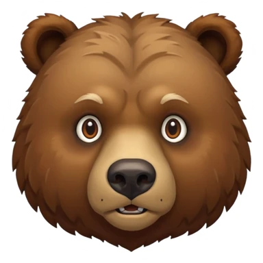 grizzly bear face sticker