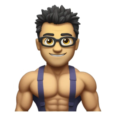 minion bodybuilder jock with the inscription "Misha" sticker