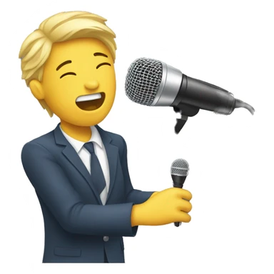 person letting a microphone fall down sticker