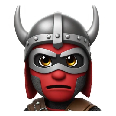 Viking wearing a deadpool costume, HD, 4k, movie replica sticker