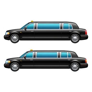 limousine, side view, bright colors, simple details sticker
