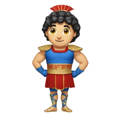 greek male dancer in evzone costume sticker