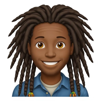 a black african with dreadlocks emoji sticker
