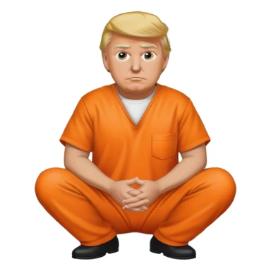Trump orange  jumpsuit in prison sticker