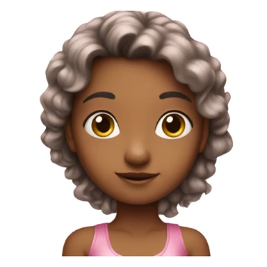 Girl wearing pink fairy wings sticker