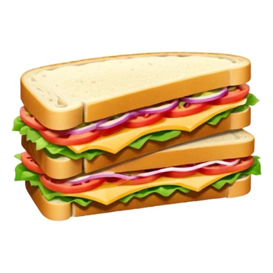 a sandwich cut in half diagonally sticker