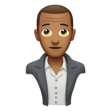 Gustavo Fring with half of his face missing making a heart symbol with his hands sticker