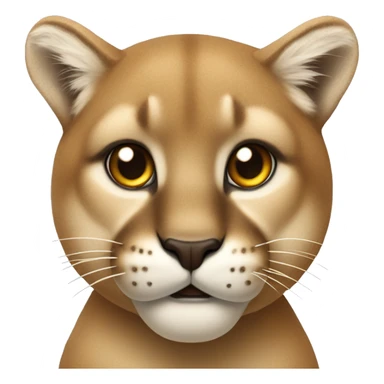 cougar with bushed cheeks sticker
