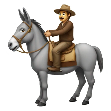 Donkey on a horse sticker