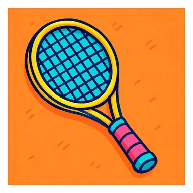 A tennis racket sticker