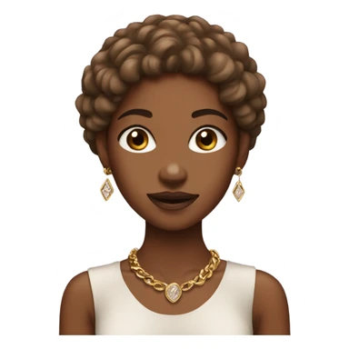 girl with brown skin jewelry sticker