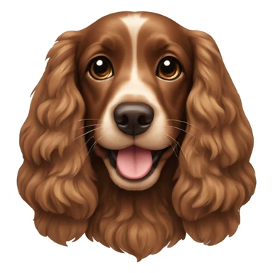 Brown Cocker spaniel smiling and very cute sticker