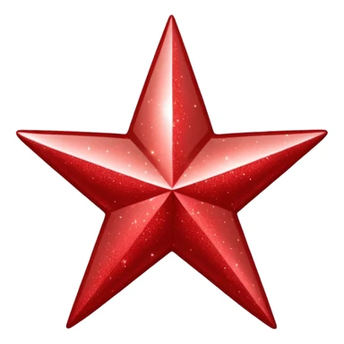 red glitter star sticker