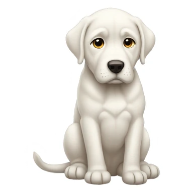 white ladrador sad sticker