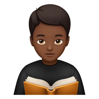 person silhouette reading a book sticker