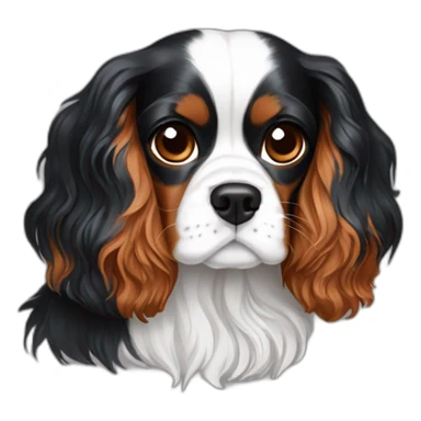 tricolor-king-charles-cavalier-spaniel sticker