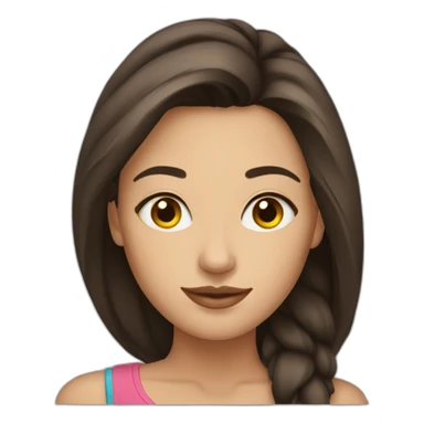 pretty-brunette-woman sticker