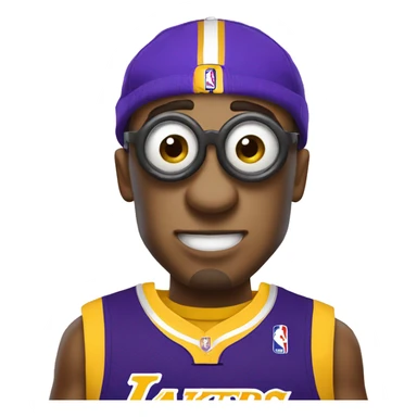 minion wearing lakers jerssey sticker