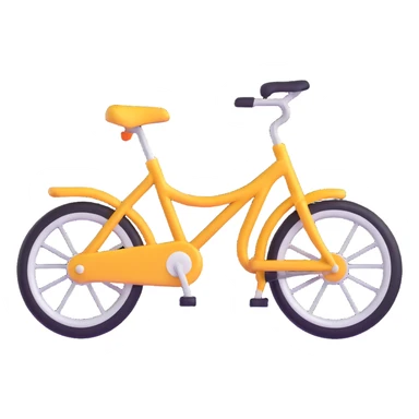 bicycle emoji, symbolizing green transportation and sustainability, modern emoji style sticker