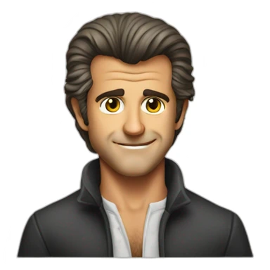 Young Mel Gibson sticker