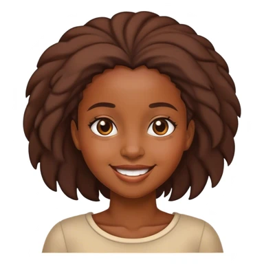 happy african girl sticker