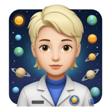 nonbinary space scientist sticker