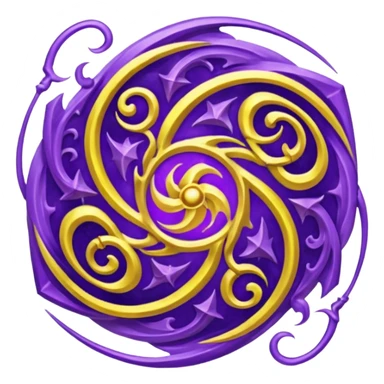 Wiz 101 casting sigil purple and yellow inspired storm magic  sticker