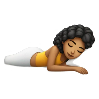 Latin girl resting on bed  sticker
