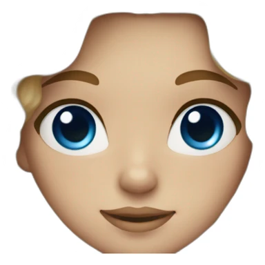 Cute woman with wavy blonde hair with brown ends and blue eyes with freckles sticker