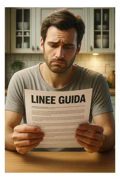 FALLA IDENTICA A QUESTA MA SUL FOGLIO SCRIVI "LINEE GUIDA" IN ITALIANO sticker